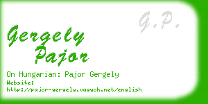 gergely pajor business card